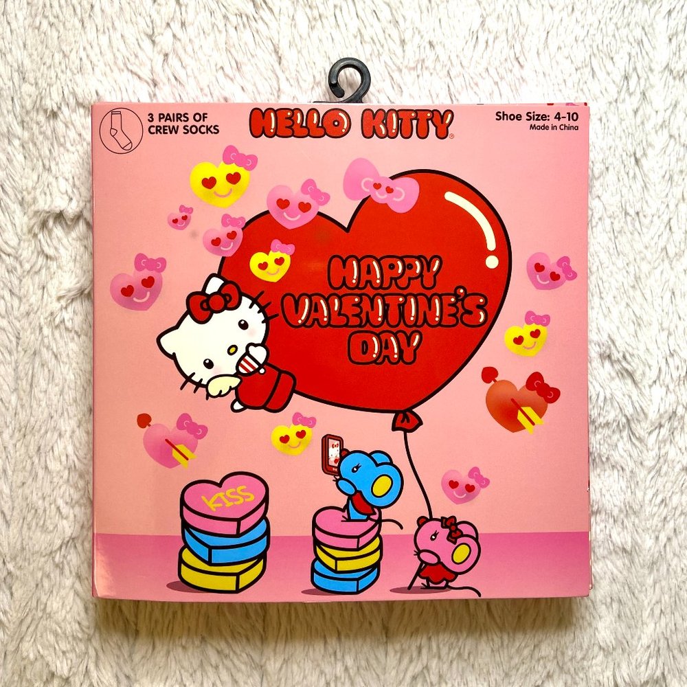 Hello Kitty Valentine's Day Socks - 3 Pack - NWT